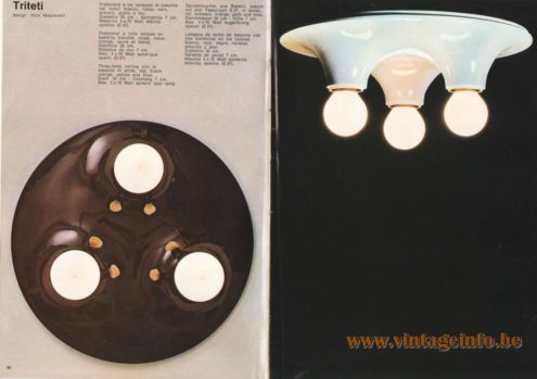 Artemide Triteti Ceiling Lamp - Flush Mount, Design: Vico Magistretti