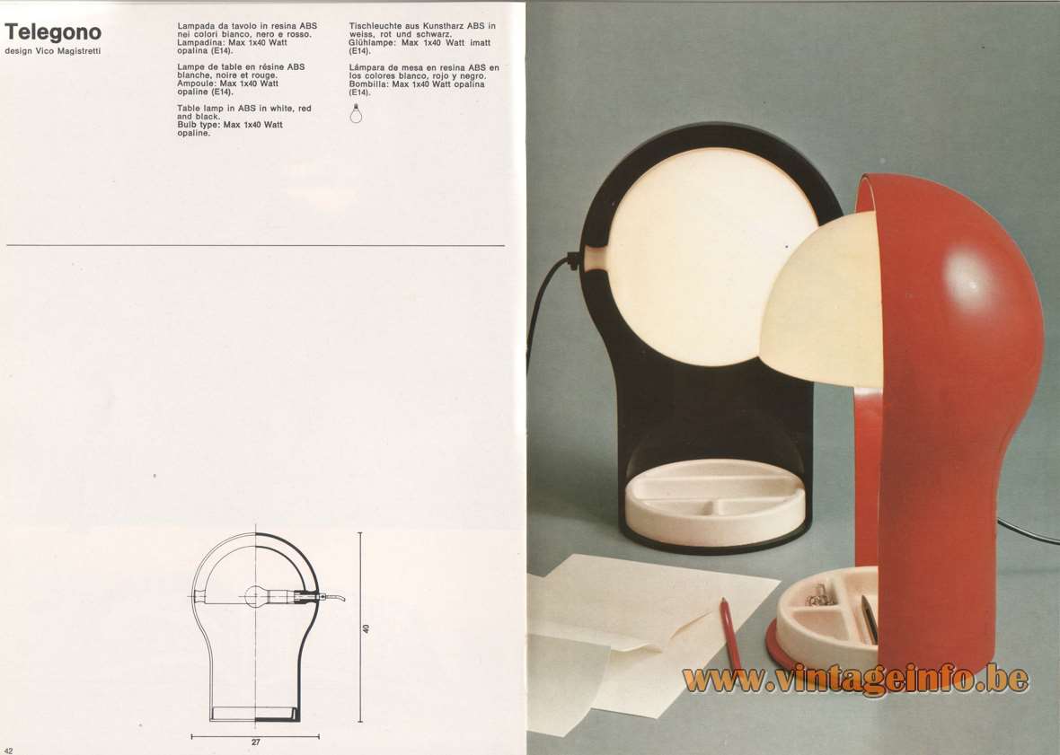 skat Af Gud labyrint Artemide Catalogue 1976 - page 3 –Vintageinfo – All About Vintage Lighting
