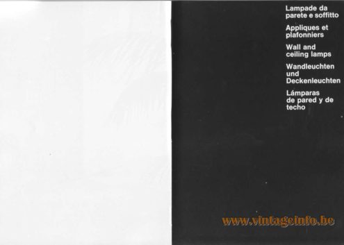 Artemide Catalogue 1976 - Artemide Wall and Ceiling Lamps