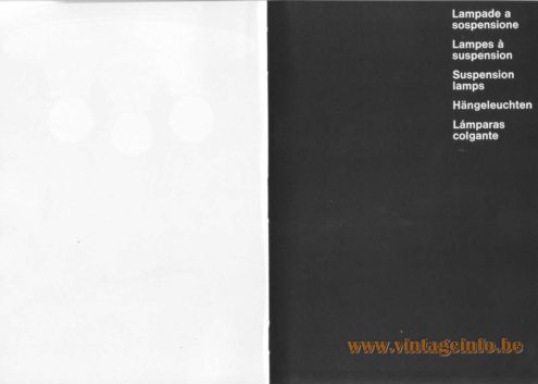 Artemide Catalogue 1976 - Artemide Catalogue 1976 – Suspension Lamps