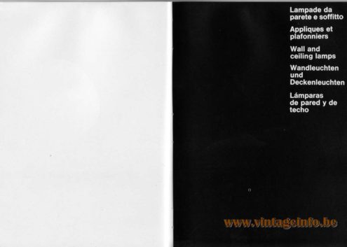 Artemide studioA Catalogue 1976 - Wall and Ceiling Lamps