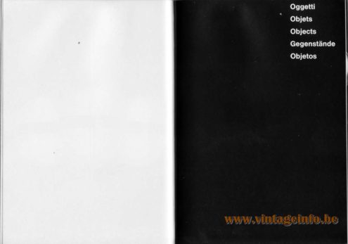 Artemide studioA Catalogue 1976 - Objects