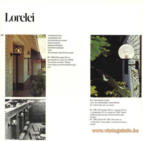 Raak Outdoor Lighting 'Lorelei' - W-1835, W-1861, W-1862