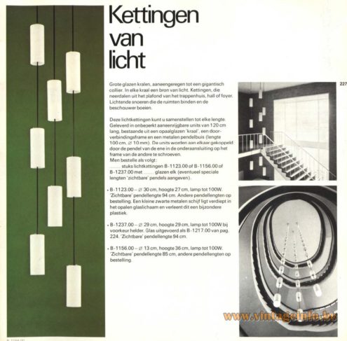 Raak Chandelier - Pendant Lights 'Kettingen Van Licht' (Chains Of Light) B-1237.00, B-1223.00, B-1156.00