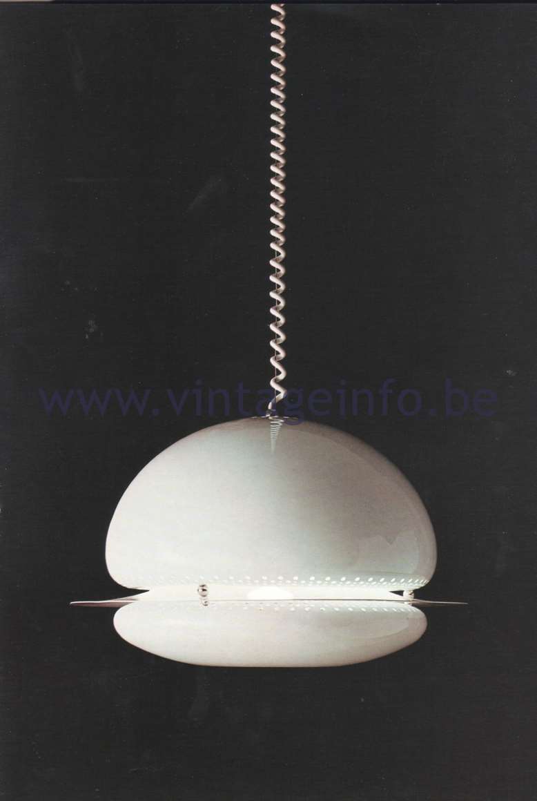 Flos Catalogue 1980 - Nictea pendant light, design Tobia Scarpa