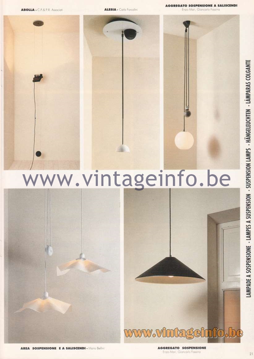 Artemide Catalogue 1992 – Suspension Lamps