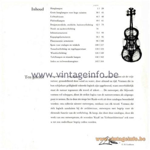 Raak Catalogue 5, 1962