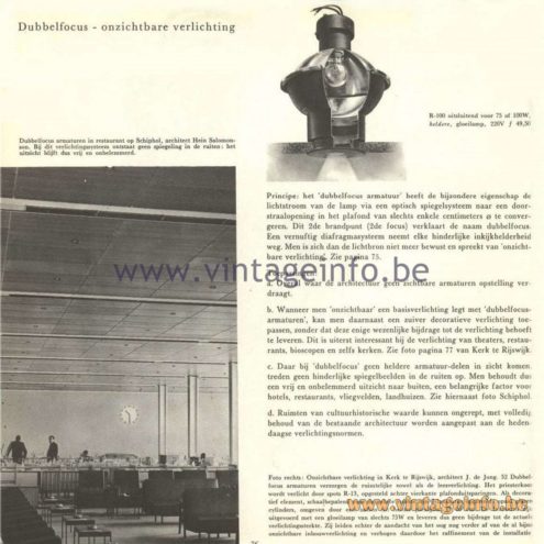 Raak Catalogue 5, 1962 – Raak Industrial Ceiling Light R-100