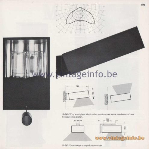 Raak Amsterdam Light Catalogue 8 - 1968 - Raak Garden/Outdoor Lamp R-245/K, W, P