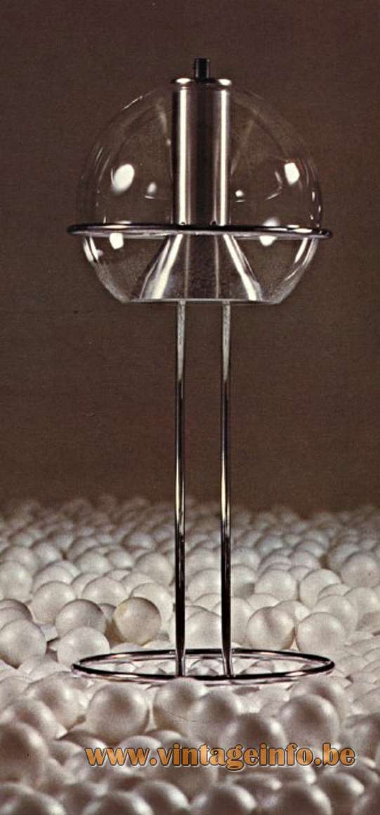 Raak Globe Floor Lamp - Raak Tropic Table Lamp - Catalogue 9 -1972