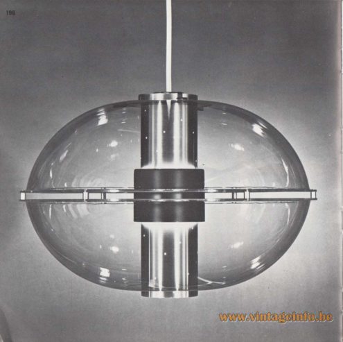 Raak Orbiter/Sphere Pendant Lamp - B-1171 - Catalogue 8 - 1968