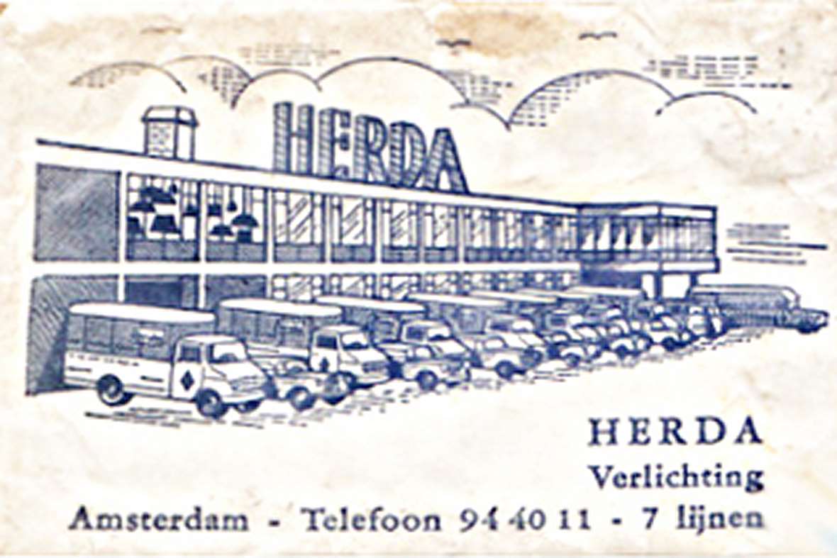 Herda Verlichting B.V., Amsterdam, The Netherlands. Tel: 94 40 11 - 7 lines.