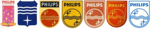 Philips, The Netherlands logos with the famous logo of Louis Kalff (right).