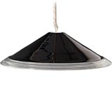 Leucos Melaina pendant lamp made in black & clear Murano glass, 1968 design by Renato Toso