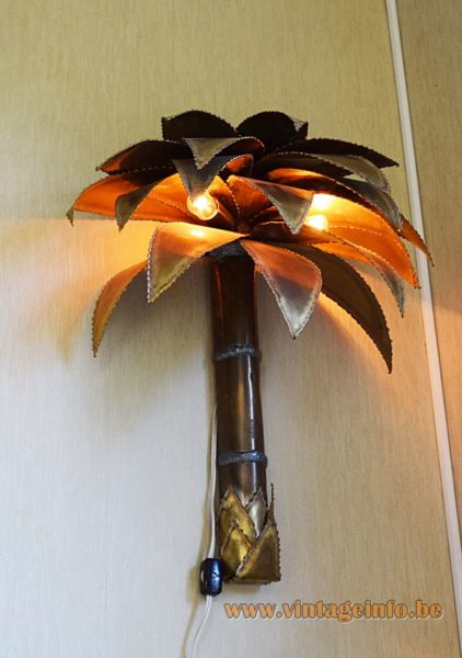 Maison Jansen Palm Tree Wall Lamp 1