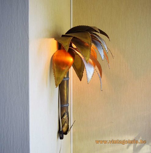 Maison Jansen Palm Tree Wall Lamp 3