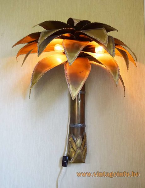 Maison Jansen Palm Tree Wall Lamp 8