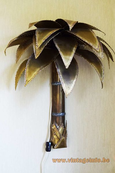 Maison Jansen Palm Tree Wall Lamp 9