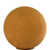 André Cazenave style floor lamp round globe lampshade faux stone rock Disderot France 1960s 1970s