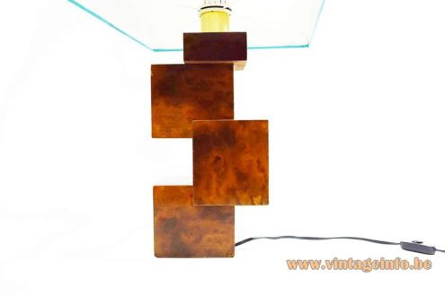 Burr Walnut Cityscape Table Lamp 11 1