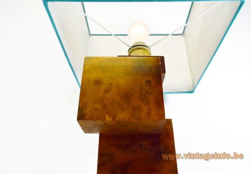 Burr Walnut Cityscape Table Lamp 7 1