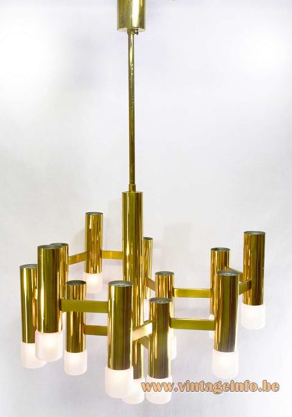 Gaetano Sciolari Brass Chandelier 2