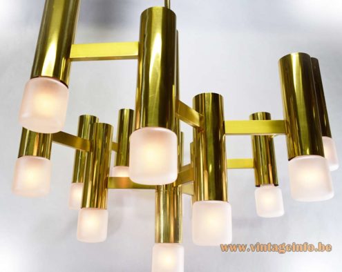 Gaetano Sciolari Brass Chandelier 4