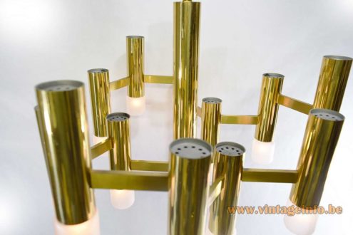 Gaetano Sciolari Brass Chandelier 5
