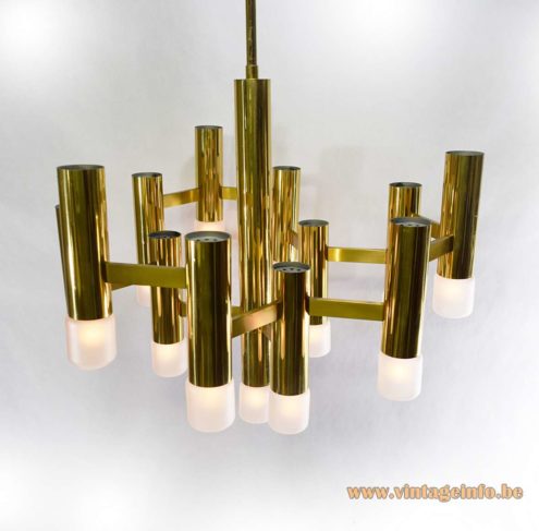 Gaetano Sciolari Brass Chandelier 6