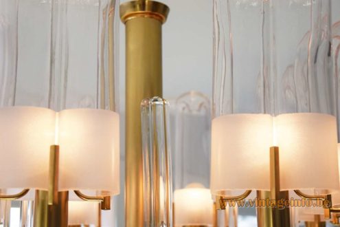 Gaetano Sciolari Brass Crystal Glass Chandelier 10