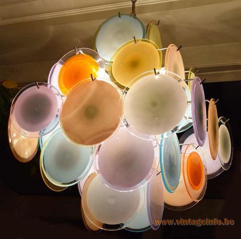 Gino Vistosi Multicoloured Disc Chandelier 2