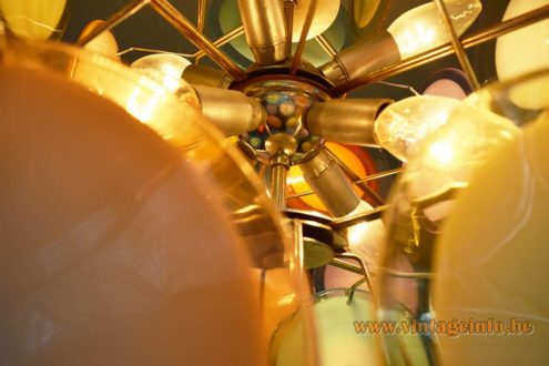 Gino Vistosi Multicoloured Disc Chandelier 3