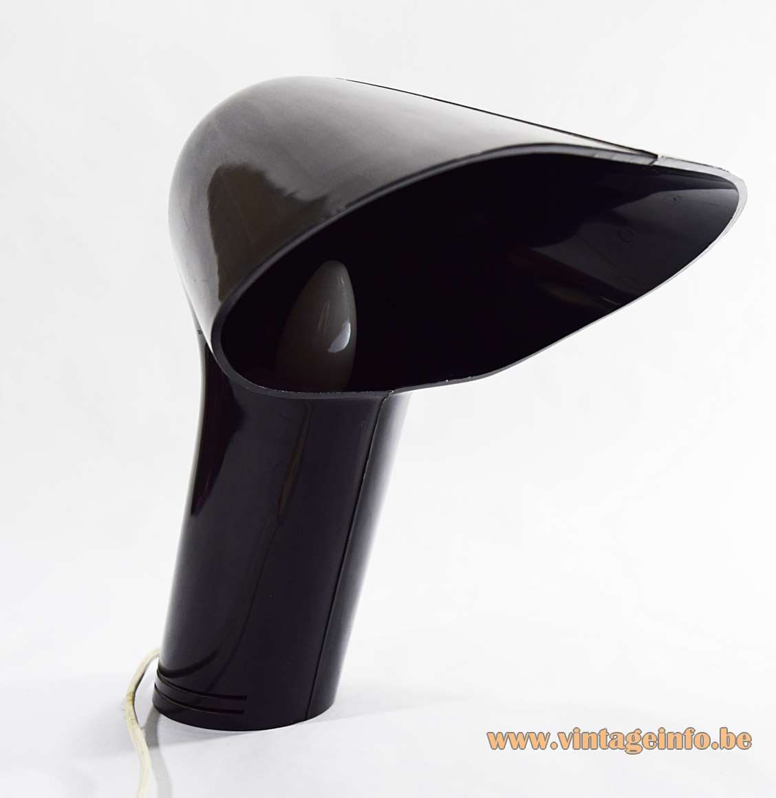 Harvey Guzzini Sorella desk lamp black ABS plastic design: Studio 6G E14 socket 1970s vintage