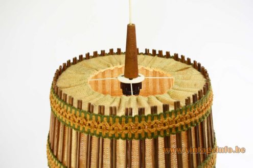 Jute and Teak Pendant Light 3