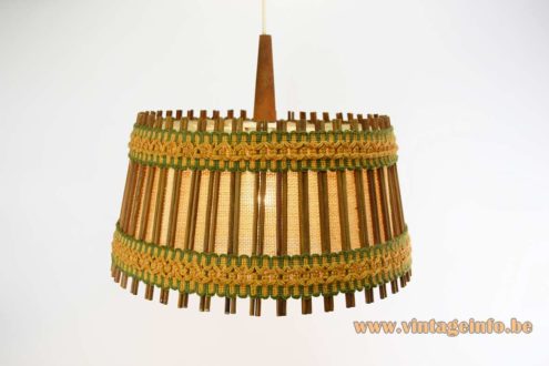 Jute and Teak Pendant Light 8