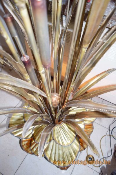 Maison Jansen Cattail and Water Lilies Floor Lamp 5