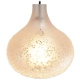Peill+Putzler Patmos pendant lamp design: Horst Tüselman clear frosted glass onion globe dots 1960s 1970s