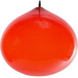Vistosi Onion pendant lamp red Murano glass tulip bulb globe lampshade design: Alessandro Pianon 1950s 1960s