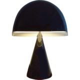 1970s iGuzzini Baobab table lamp black conical metal base acrylic mushroom lampshade Harvey Guzzini 1980s vintage