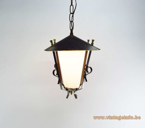 1950s Lantern Pendant Light 4
