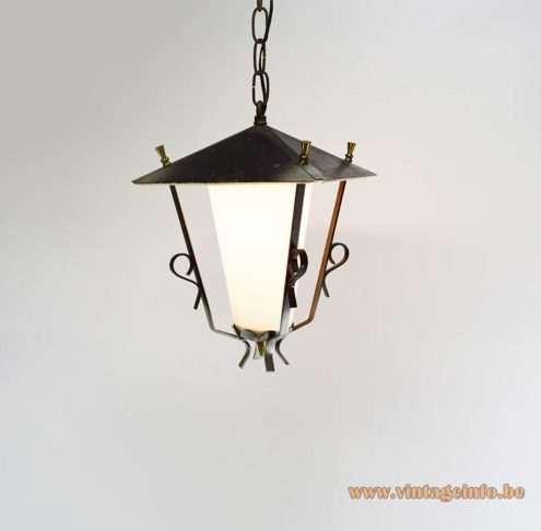 1950s Lantern Pendant Light 5