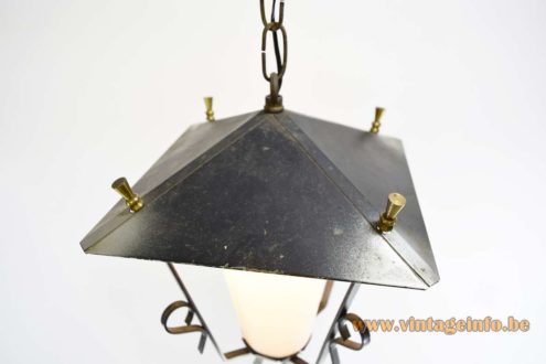 1950s Lantern Pendant Light 9