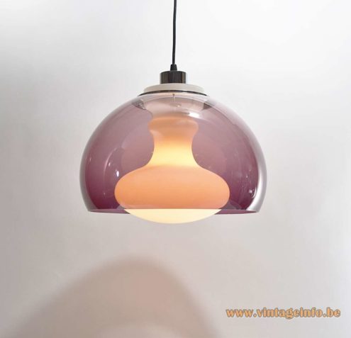 1970s Opal Purple Pendant Light 1