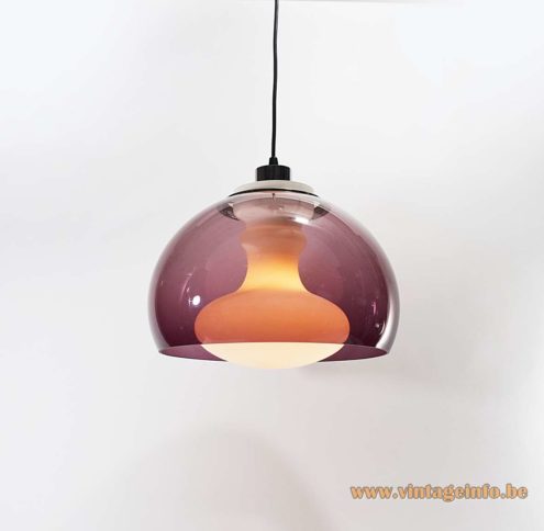 1970s Opal Purple Pendant Light 2