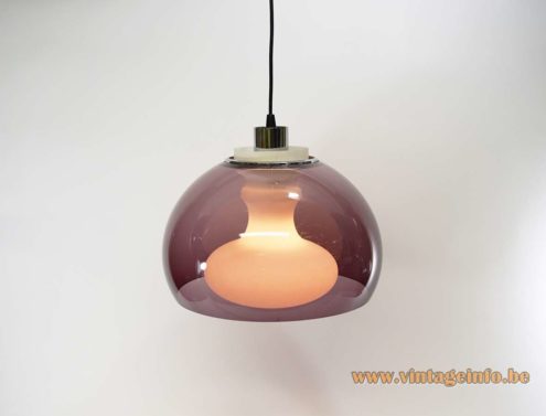 1970s Opal Purple Pendant Light 3
