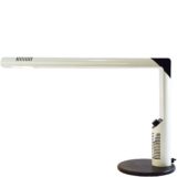 LUCI Abele desk lamp design: Gianfranco Frattini white metal tubes black plastic dimmer halogen 1970s Italy