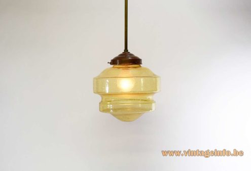 Amber Bubble Glass Pendant Light 1