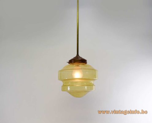 Amber Bubble Glass Pendant Light 2