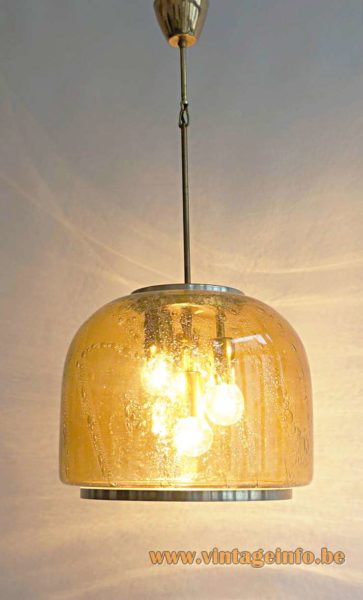Doria Amber Glass Pendant Light 1
