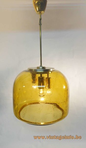 Doria Amber Glass Pendant Light 2